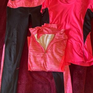 Pink and Black Activewear Set